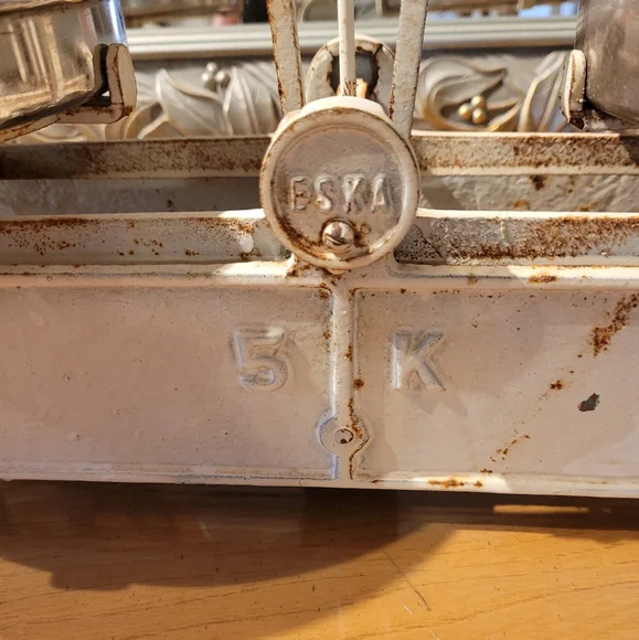 Antique ESKA 5k cast iron scale and brass weights. - Picture 14 of 16